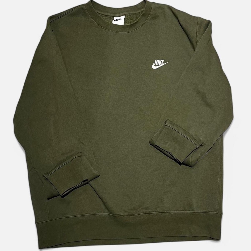 Nike Olive Green Crewneck Sweatshirt - Size Large